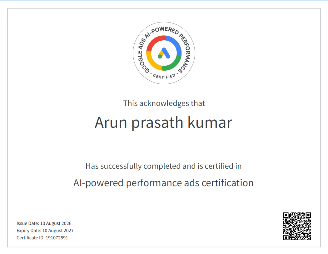 AI Ads Certification